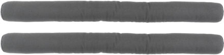 Cozy Home Tochtstopper - 2x - met magneten - grijs - 80 cm - tochtrol