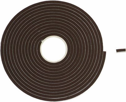 Cozy Home Tochtstrip - donkerbruin - zelfklevend - 2 x 275 cm - tochtband - deur of raam