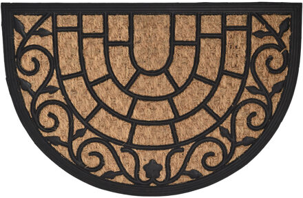 Cozy Step Deurmat - anti slip - half maan - natural - 60 x 40 cm - schoonloopmat