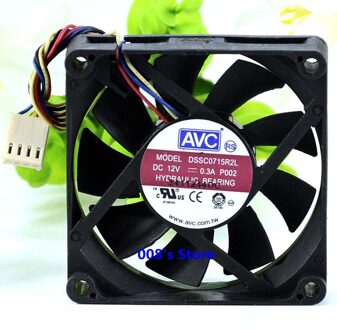 Cpu Koeler Ventilator Voor DSSC0715R2L P002 Dc 12V 0.3A 4 Pin 100Mm 70*70*15mm Server Plein Cooling Temperatuurregeling