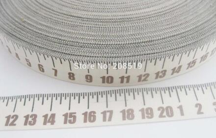 CR0007 breedte 12 MM/15 MM/20 MM Gedrukt 20 cm & 100 cm Heerser 100% Katoen Lint 30 meter craft accessoires 20CM on 20mm wide