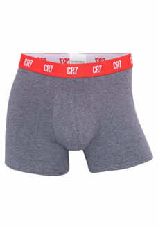 CR7 Heren boxershorts effen rood/grijs/blauw 3-pack Veelkleurig - XXL