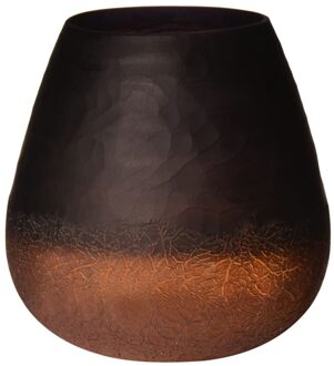 Crackle Carved Vaas Bruin H15 D15