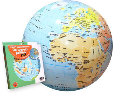 Craenen B.V.B.A. Opblaasbare wereld bal 42 cm wereld politiek