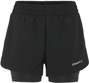 Craft ADV Essence 2-In-1 Shorts Hardloopbroekje Dames Zwart - L
