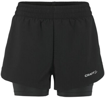 Craft ADV Essence 2in1 2 Hardloopshorts Dames zwart - XS,S,L,XXL