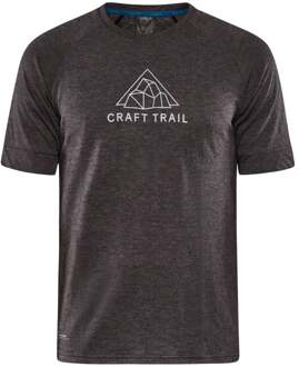 Craft ADV Trail Wool Hardloopshirt Heren-Donkergrijs - S