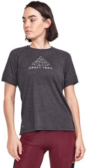 Craft Adv Trail Wool T-Shirt Dames zwart/zwart - M