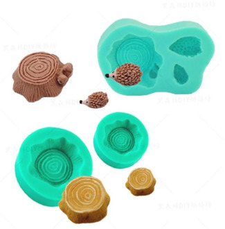 Craft Cake Molds For Fondant Baking Mold Bake Ware Soap Sugar Decoration Tool Tree Stump DIY Tree Shape Silicone Mold