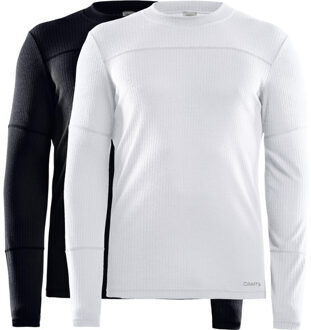 Craft Core 2-Pack Baselayer Longsleeve Heren zwart/wit
