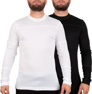 Craft Core Baselayer Thermo Shirt Heren (2-pack) zwart - wit - L