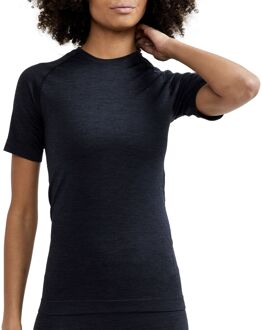 Craft Core Dry Active Comfort Thermoshirt Dames donker blauw - zwart - L
