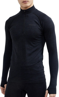 Craft Core Dry Active Comfort Zip Thermoshirt Heren donker blauw - zwart - L