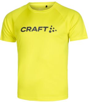 Craft Core Essence Logo Hardloopshirt Heren geel - XXL