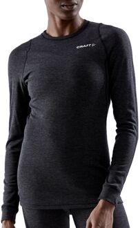 Craft Core Wool Merino LS Tee W Ondershirt Zwart - S