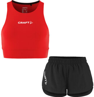 Craft Crop Short Set Dames rood
