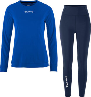 Craft Longsleeve Legging Set Dames blauw