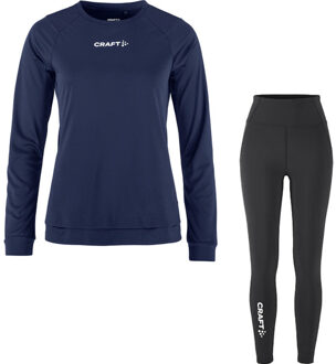 Craft Longsleeve Legging Set Dames navy