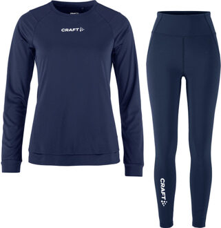 Craft Longsleeve Legging Set Dames navy
