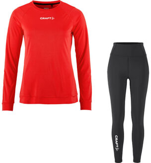 Craft Longsleeve Legging Set Dames rood