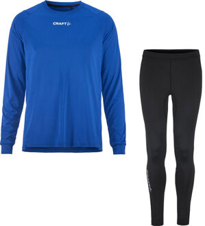 Craft Longsleeve Legging Set Heren blauw