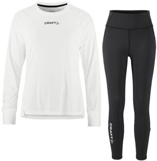 Craft Longsleeve Legging Zip Set Dames wit