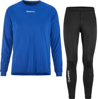 Craft Longsleeve Legging Zip Set Heren blauw