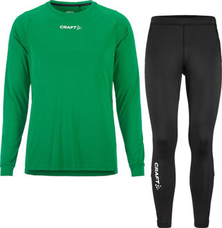 Craft Longsleeve Legging Zip Set Heren groen
