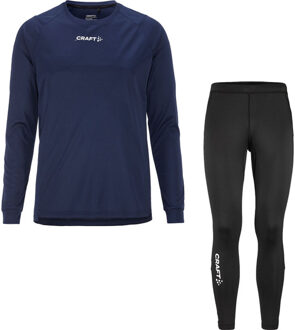 Craft Longsleeve Legging Zip Set Heren navy