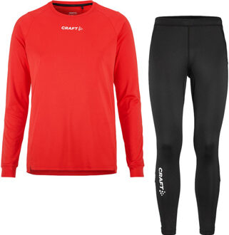 Craft Longsleeve Legging Zip Set Heren rood