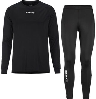 Craft Longsleeve Legging Zip Set Heren zwart