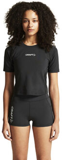 Craft Rush 2.0 Crop T-Shirt Dames zwart - M