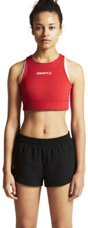 Craft Rush 2.0 Crop Top Dames rood - L