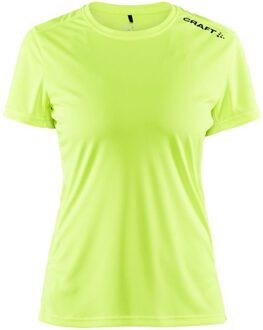 Craft Rush Short Sleeve T-Shirt Dames geel - XS