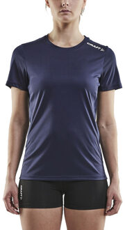 Craft Rush Short Sleeve T-Shirt Dames navy - XS