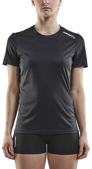 Craft Rush Short Sleeve T-Shirt Dames zwart - XS