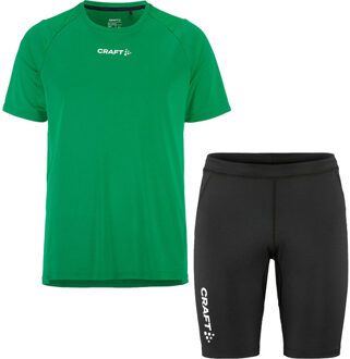 Craft Shirt Korte Legging Set Heren groen