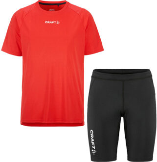 Craft Shirt Korte Legging Set Heren rood