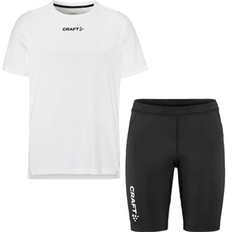 Craft Shirt Korte Legging Set Heren wit