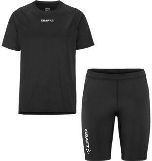 Craft Shirt Korte Legging Set Heren zwart