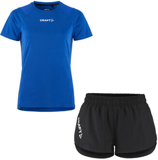 Craft Shirt Short Set Dames blauw