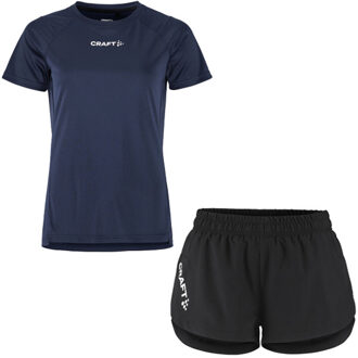 Craft Shirt Short Set Dames navy