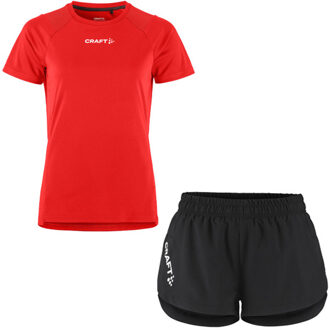 Craft Shirt Short Set Dames rood