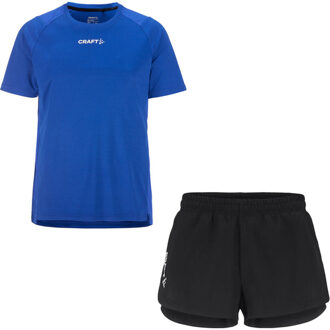 Craft Shirt Short Set Heren blauw