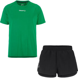 Craft Shirt Short Set Heren groen