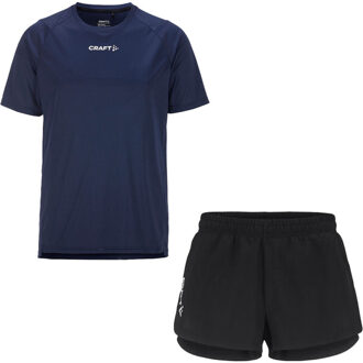 Craft Shirt Short Set Heren navy