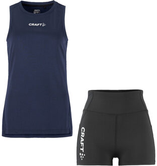 Craft Singlet Hot Pant Set Dames navy