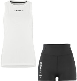 Craft Singlet Hot Pant Set Dames wit