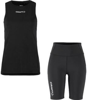 Craft Singlet Korte Legging Set Dames zwart