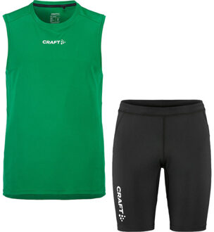Craft Singlet Korte Legging Set Heren groen